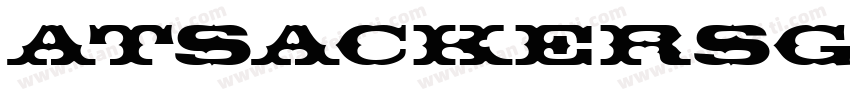 atsackersgothic regu字体转换